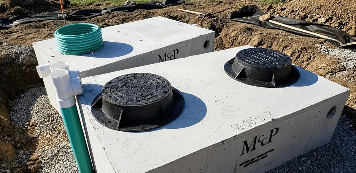 Grease trap installation unit set in place for drainage protection in Tempe, AZ