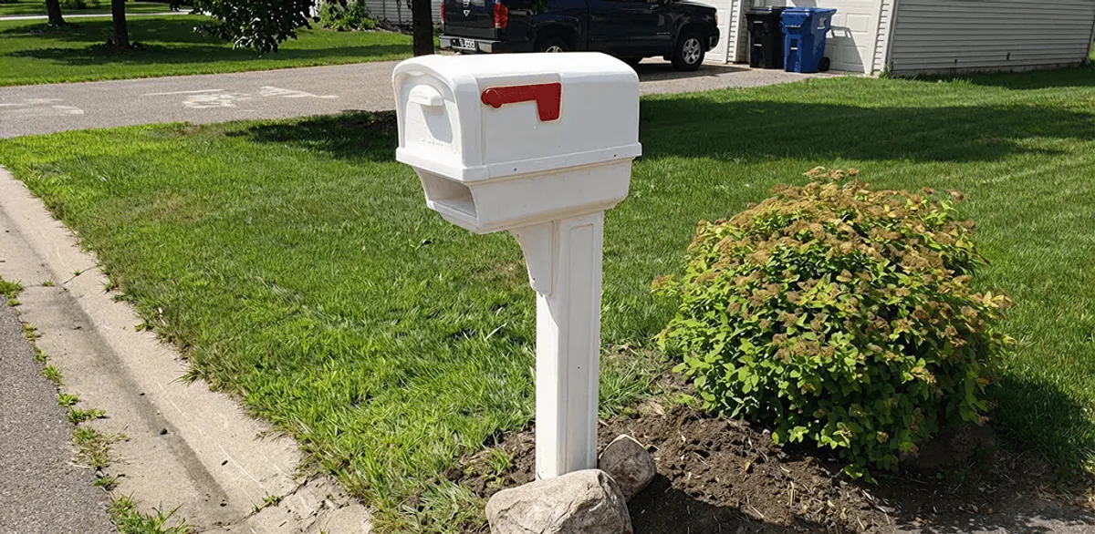 Mailbox installation for a residential curbside mailbox in Tempe, AZ